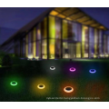 Solar disk UFO shape LED underground lights, outdoor buried solar ground decoration lamp for Garden Yard path